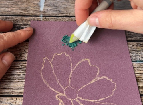 sous-couche à sec au pastel sec